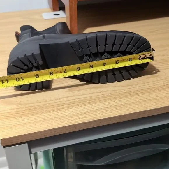 Boden Black Leather Heeled Chelsea Boots Chunky Block Heel Sz 41 - Picture 13 of 14